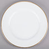 Homerlaughlin China, Ivory with gold rim band Salad Plate