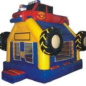 Monster Truck Moonwalk Inflatable Bounce House
