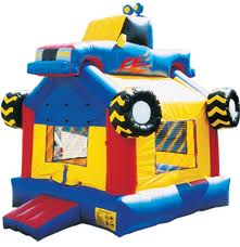 Monster Truck Moonwalk Inflatable Bounce House